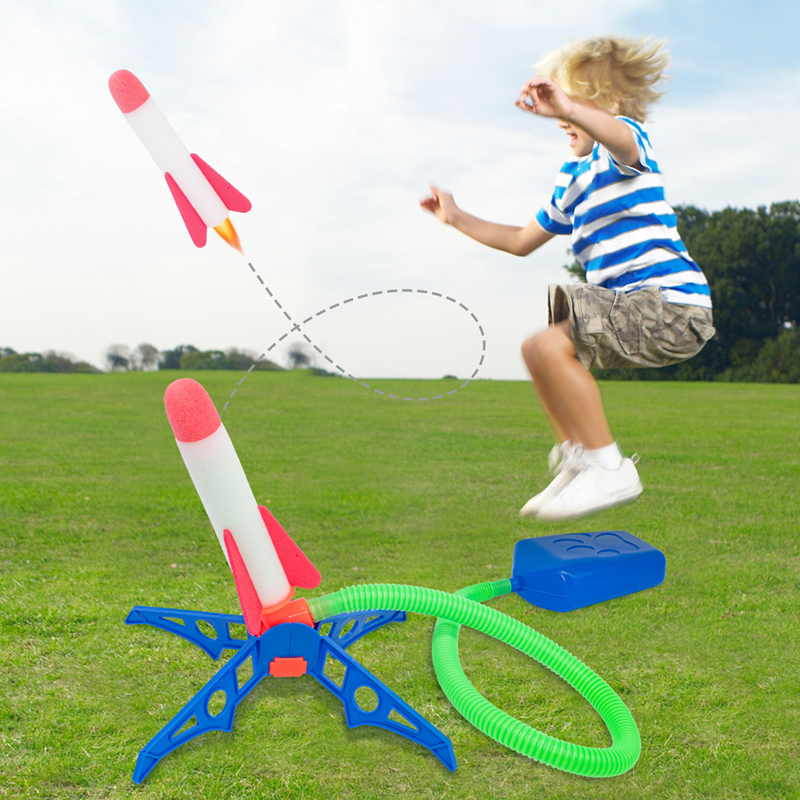 Outdoor Sport Games For Kids - Kids Foot Pedal Air Pump Rocket