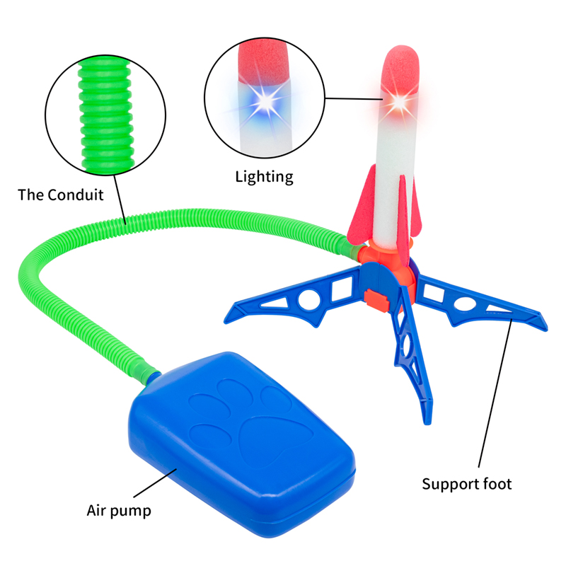 Kids Foot Pedal Air Pump Rocke - đánh giá và giá Outdoor Sport Games For Kids