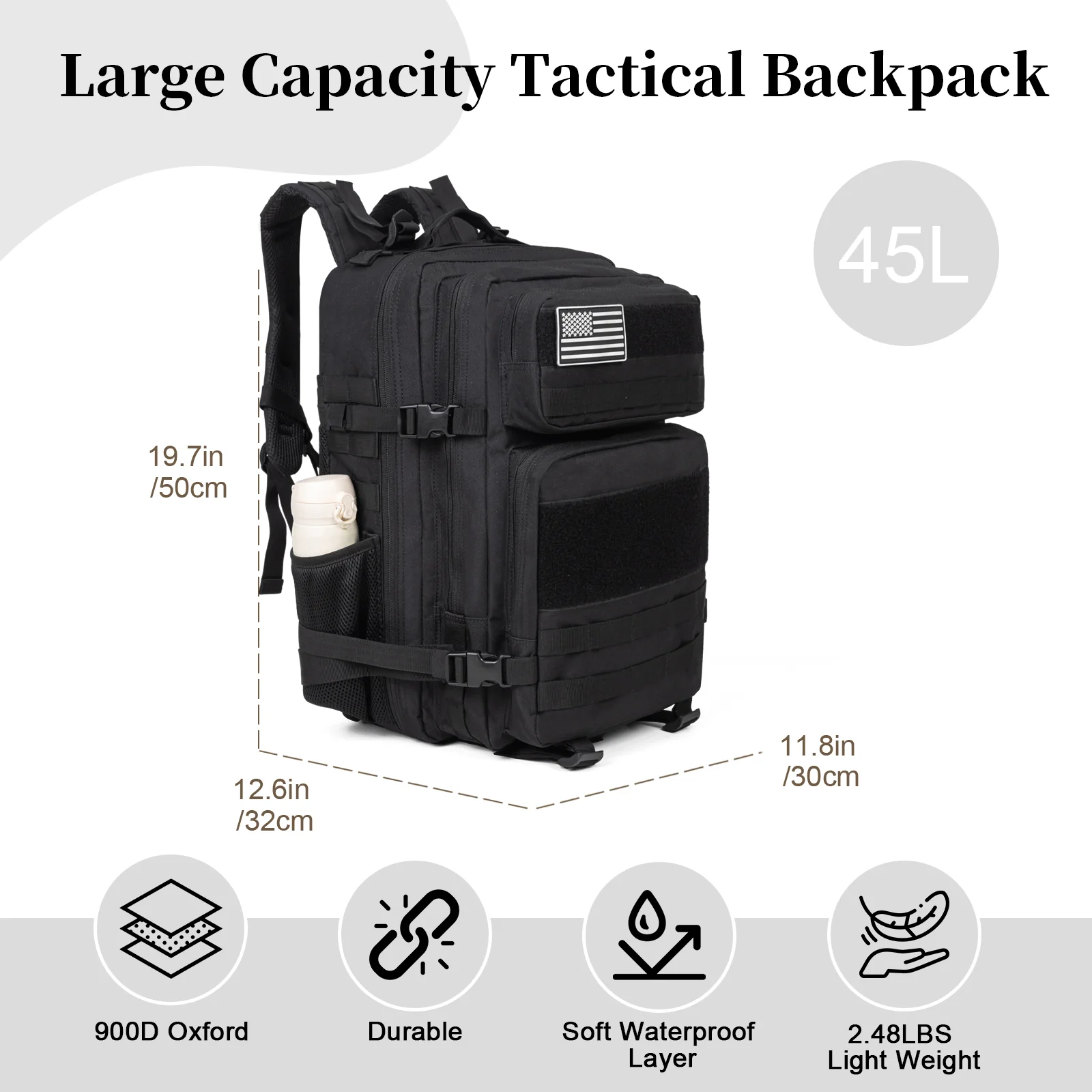 60L Army Military Tactical Bac - đánh giá và giá Outdoor Sport Bag
