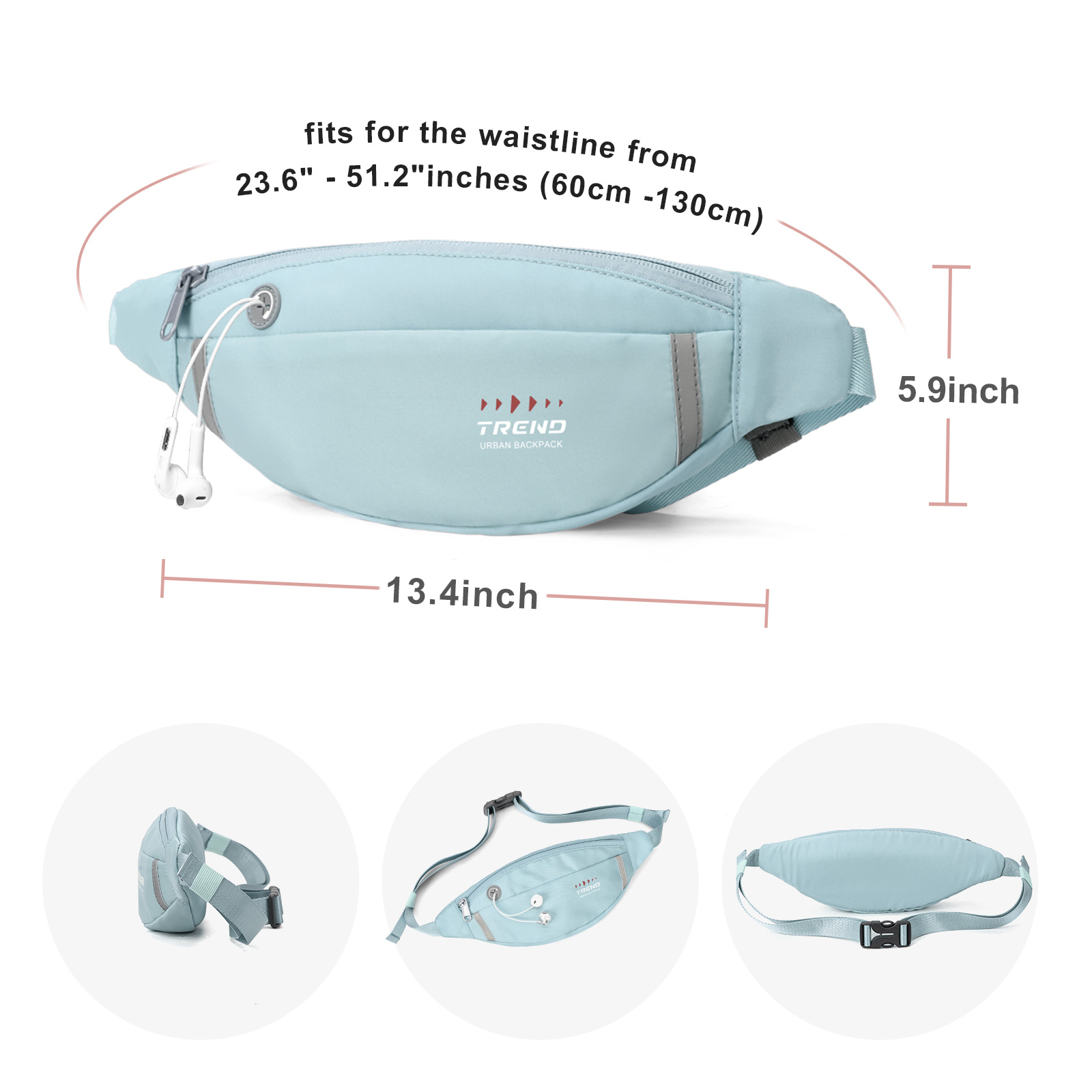 Water Resistant Waist Bag Zipp - đánh giá và giá Outdoor Sport Bag