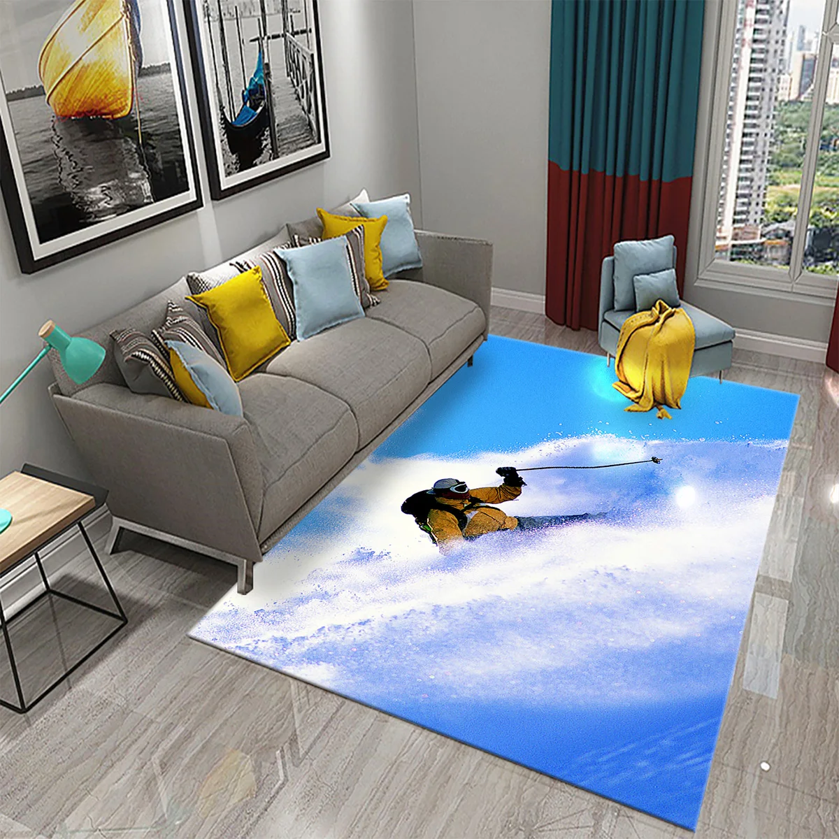 Ski Snow Mountain Theme Carpet - đánh giá và giá Outdoor Sport Live